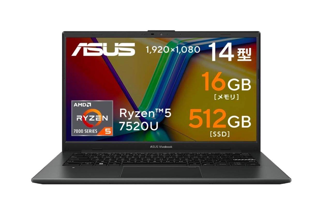 Amazonで買えるおすすめノートパソコン3台目：ASUS Vivobook Go14