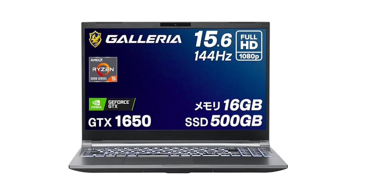 Amazonで買えるおすすめノートパソコン4台目：GALLERIA RL5R G165