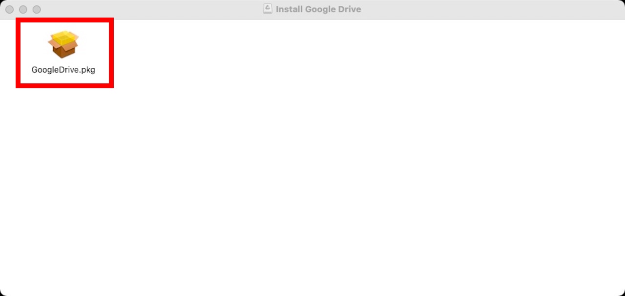 Install Google Driveの画面