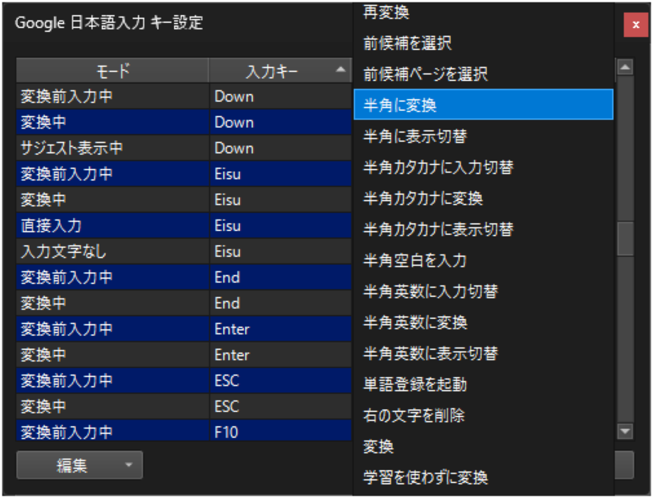 Google日本語入力でCapsLockキーをカスタマイズする方法⑦