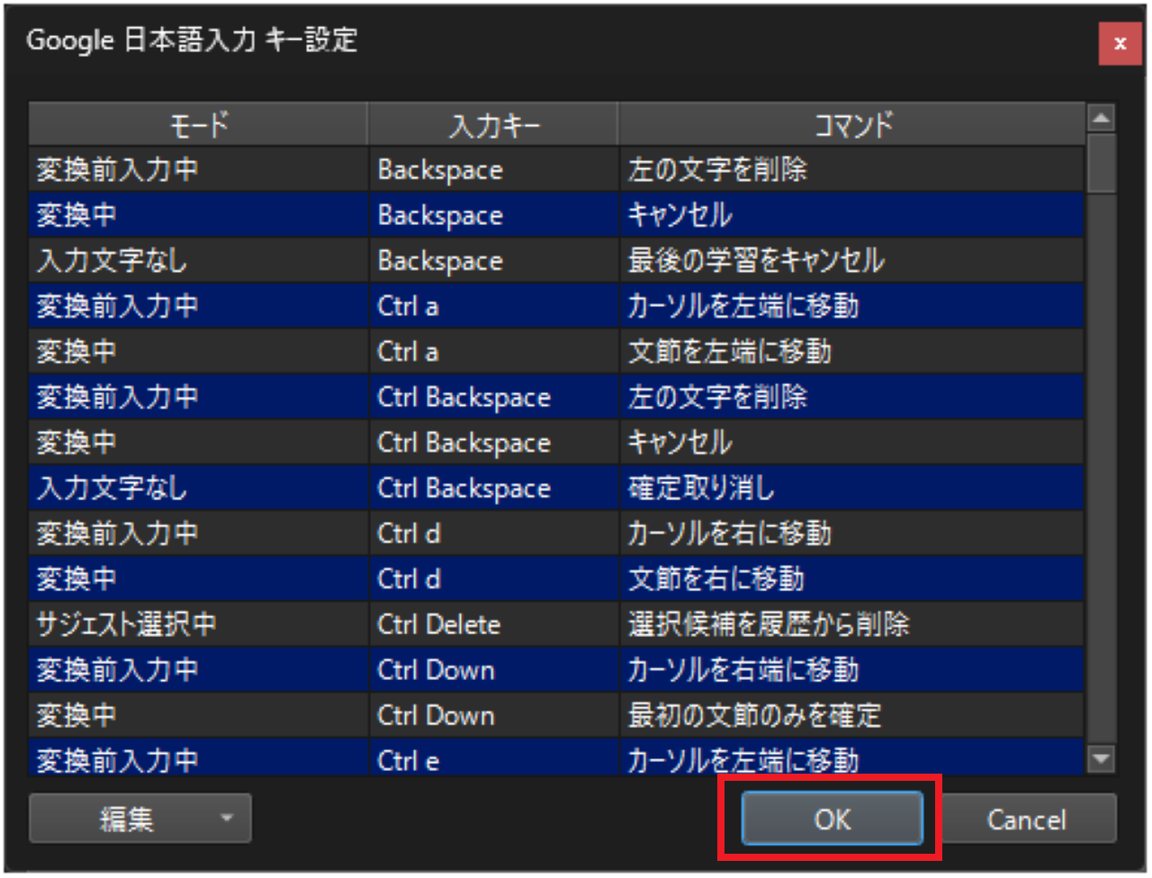 Google日本語入力でCapsLockキーを無効にする方法⑧