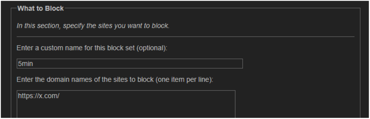 LeechBlock NGにサイトを追加する方法①